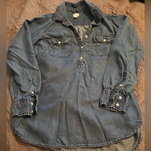 A New Day brand chambray style tunic shirt.